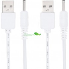 2X ECSEM Replacement Charger Cable Compatible with LUNA Series Facial Cleanser/Toothbrush (USB-Cable, 3.3FT) White+White 