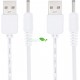 2X ECSEM Replacement Charger Cable Compatible with LUNA Series Facial Cleanser/Toothbrush (USB-Cable, 3.3FT) White+White 